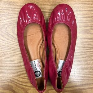 Red round-toe Lanvin patent leather Ballerina Flat size 35.5 (US 5.5)